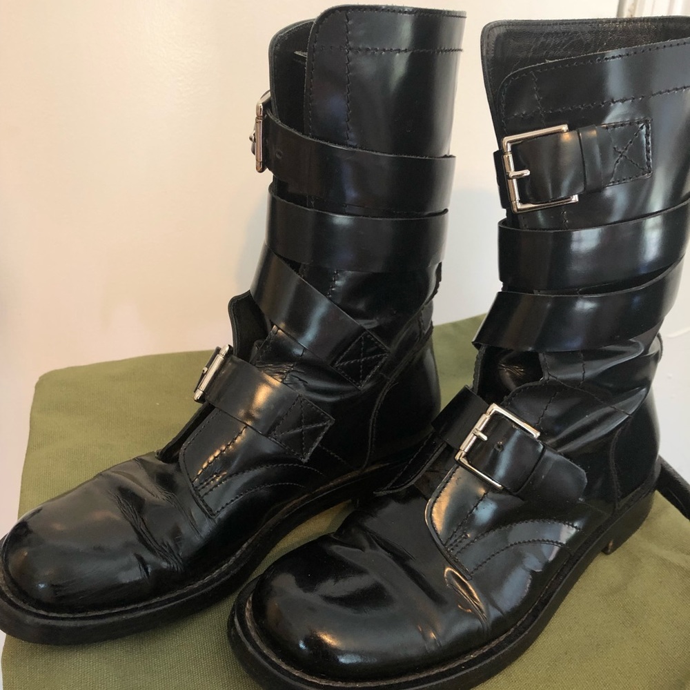 CELINE black leather boots